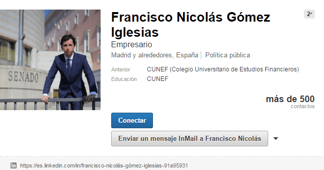 Cuentas de LinkedIn de famosos: Pequeño Nicolás
