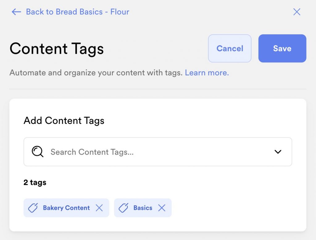 content tags